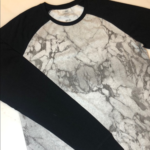 🆕 GLOBE WHITE MARBLE MOONSHINE LONG SLEEVE TEE - Picture 6 of 8